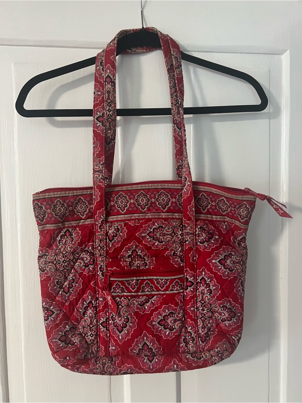 Vera Bradley Red Paisley Quilted Tote